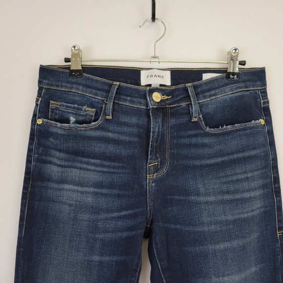 Frame Denim Garcon Relaxed Boyfriend Distressed Jean, Caribou Dark - Picture 3 of 14